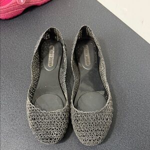 Melissa Black Textured Flats